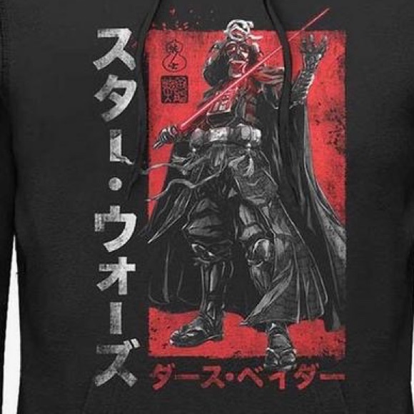 Samurai Darth Vader / Star Wars black pull over hoodie - Picture 3 of 3